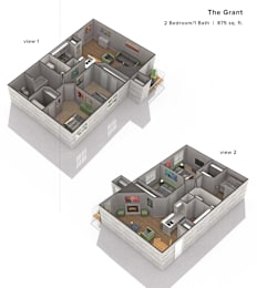 2 beds, 1 bath, 875 sqft, $1,473