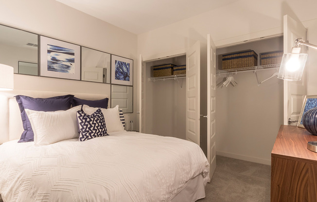 Extra large closets offer plenty of storage options