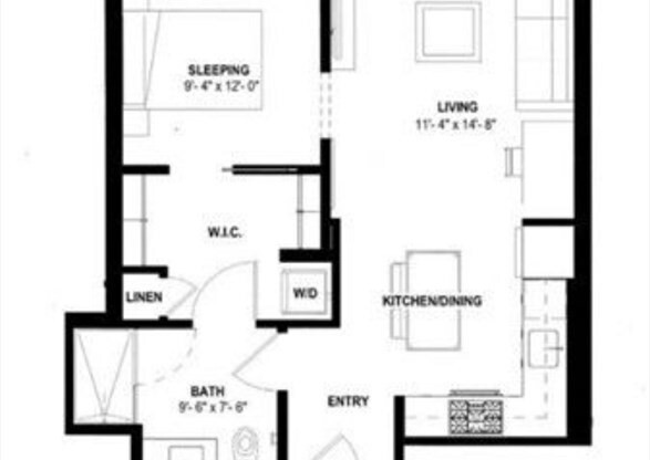 1 bed, 1 bath, 620 sqft, $3,300, Unit 716