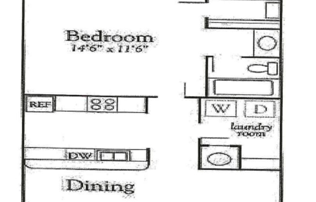 1 bed, 1 bath, 657 sqft, $695