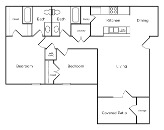 2 beds, 2 baths, 1,145 sqft, $1,176