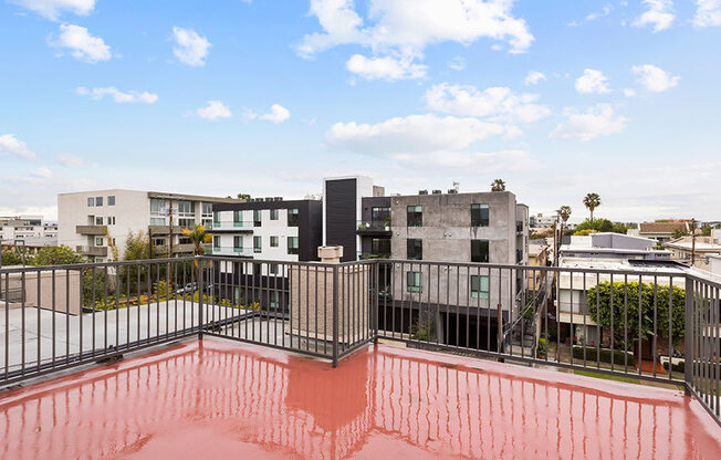 Balcony view of neighboring community.