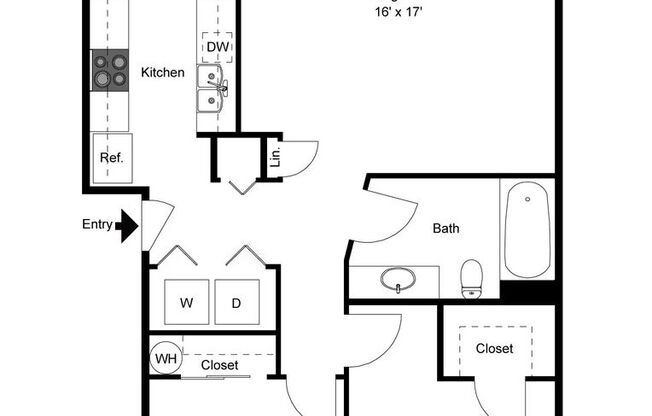 2 beds, 1 bath, 924 sqft, $1,865