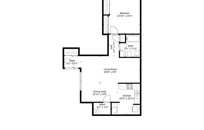 1 bed, 1 bath, 884 sqft, $1,199, Unit 808