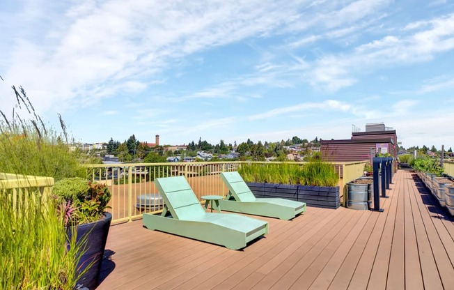 sun lounges at Link + Mural, Washington, 98126