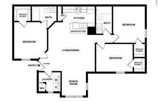 3 beds, 2 baths, 1,070 sqft, $1,505