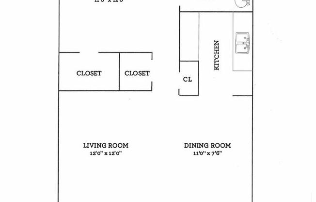1 bed, 1 bath, 543 sqft, $950