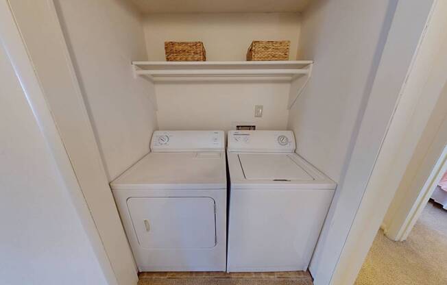 Free full-size washer and dryer included