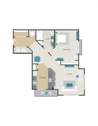 1 bed, 1 bath, 950 sqft, $1,815