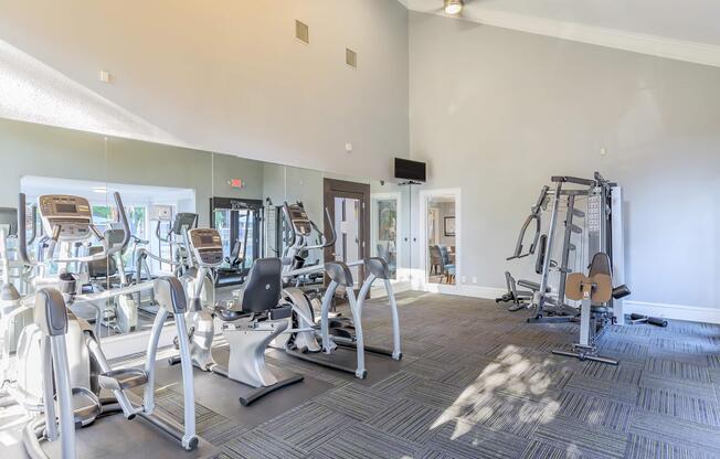 a room filled with furniture and a table