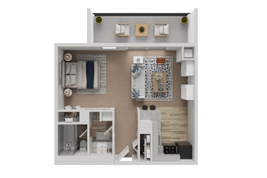 Studio, 1 bath, 400 sqft, $1,275
