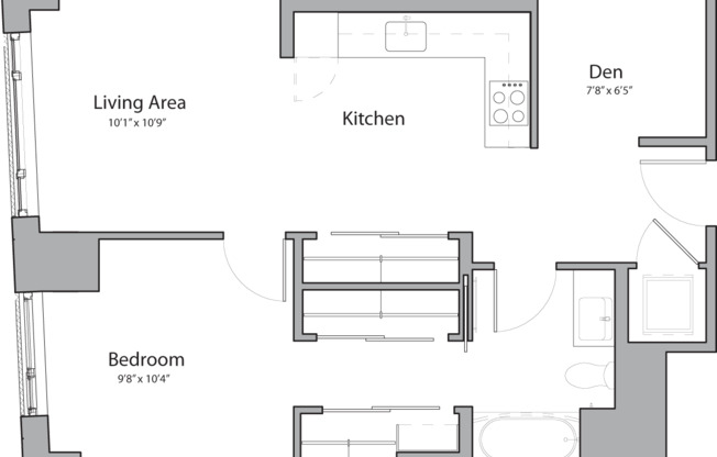 1 bed, 1 bath, 670 sqft, $3,645, Unit 1026