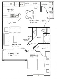 1 bed, 1 bath, 869 sqft, $1,323