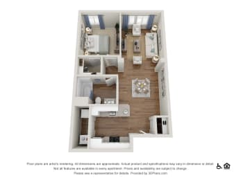 1 bed, 1 bath, 690 sqft, $2,551