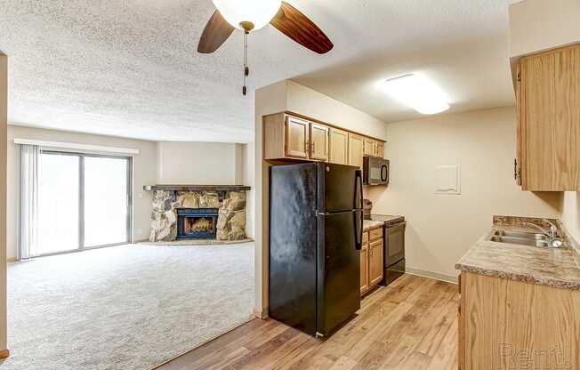 Remodeled one and two bedroom apartments at Oakwood Trail Apartments in Omaha, NE