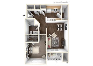 1 bed, 1 bath, 815 sqft, $1,234