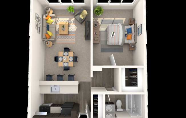 1 bed, 1 bath, 600 sqft, $1,050, Unit 211