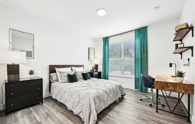 Spacious bedroom at Stone Cliff Apartments