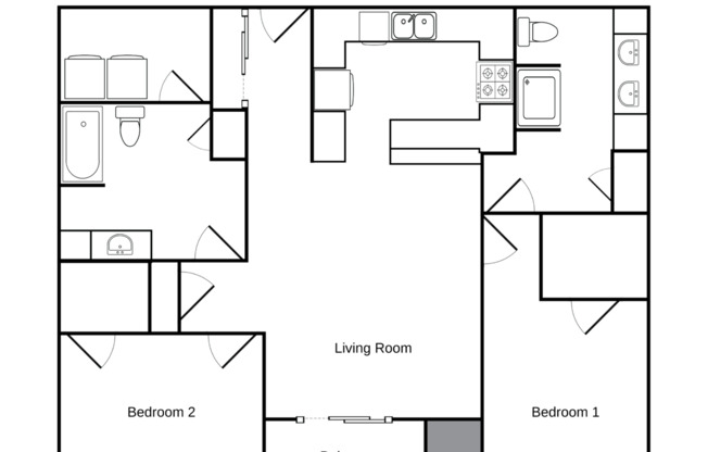 2 beds, 2 baths, 1,300 sqft, $1,700, Unit UW 1425-316