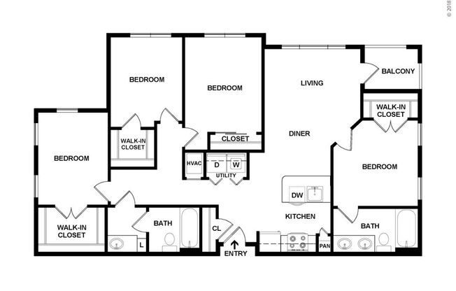 4 beds, 2 baths, 1,350 sqft, $1,530
