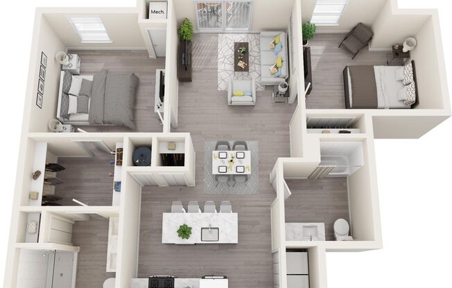 2 beds, 2 baths, 1,184 sqft, $3,155, Unit 423