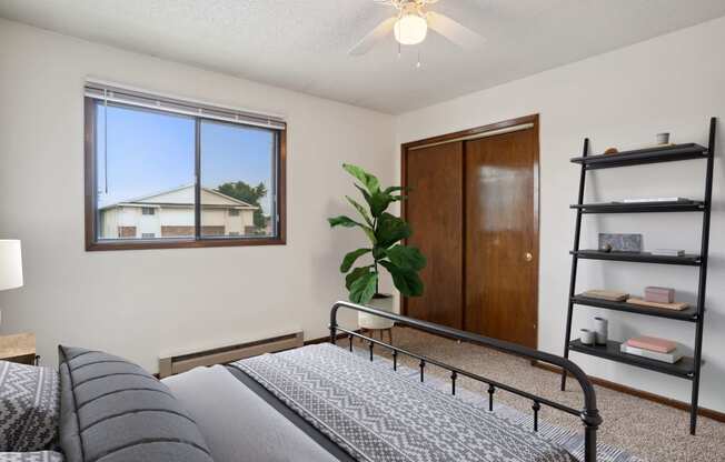 Bedroom with Large Window