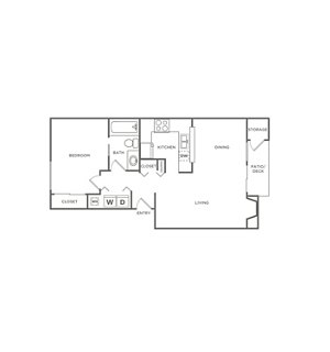1 bed, 1 bath, 691 sqft, $1,566