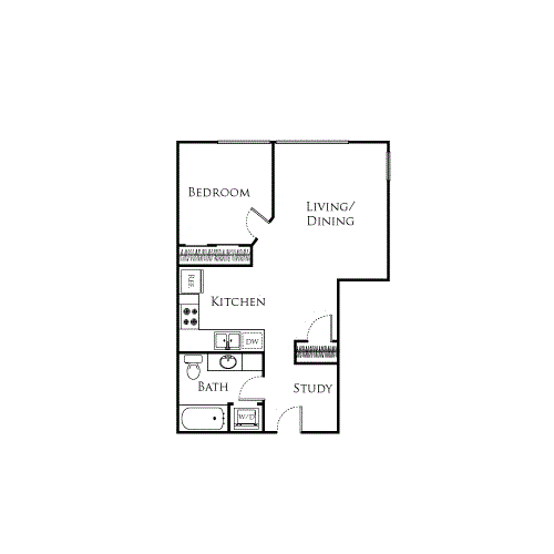 1 bed, 1 bath, 676 sqft, $1,775, Unit 419