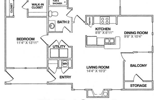 2 beds, 2 baths, 1,033 sqft, $1,499, Unit 21-21301