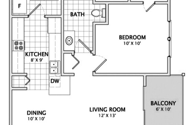 1 bed, 1 bath, 660 sqft, $1,220, Unit 401-9-108