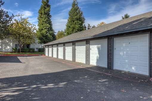 Garages Available at Woodcreek Apartments, Fairview, OR