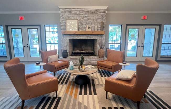 seating area in The Addison at Southfield's clubhouse