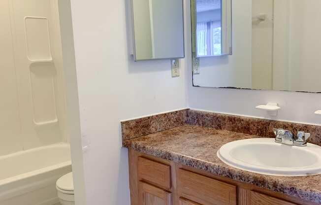 Bathroom at Waterstone Place Apartments in Indianapolis, IN 46229