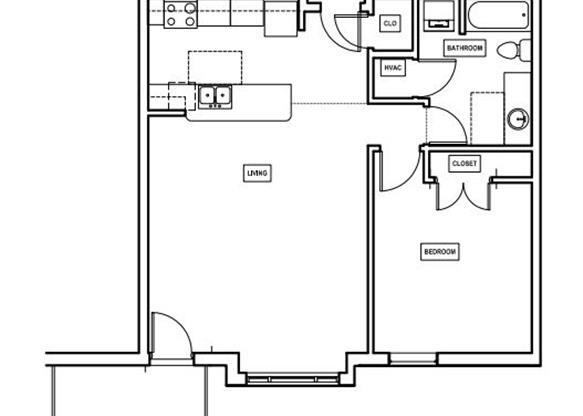 1 bed, 1 bath, $1,200
