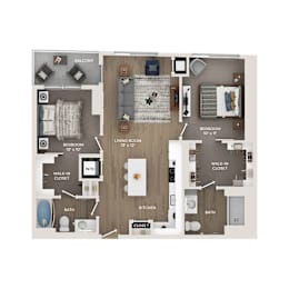 2 beds, 2 baths, 1,033 sqft, $3,150