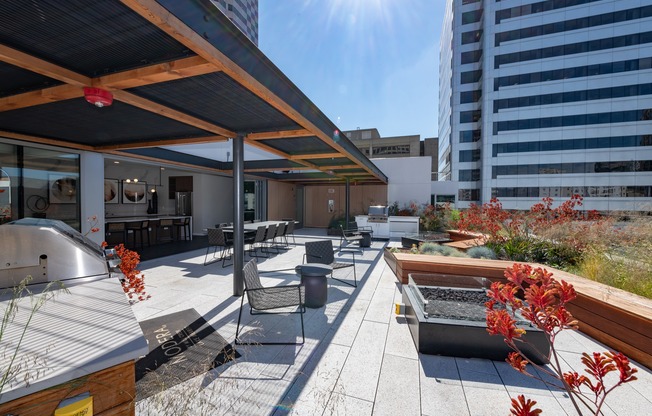 Our rooftop patio can feed your hunger whether it is for an unparalleled view of the city or a fantastic meal put together in the demo kitchen.