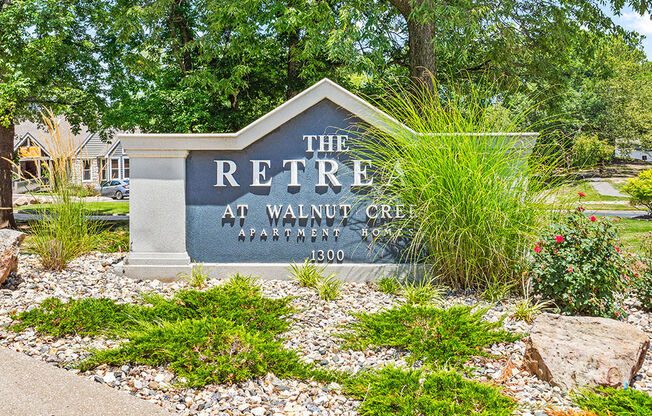 welcome sign for the Retreat at Walnut Creek neighborhood