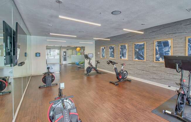 Fitness Center with Peloton Bikes at Stonelake at the Arboretum, Texas, 78759