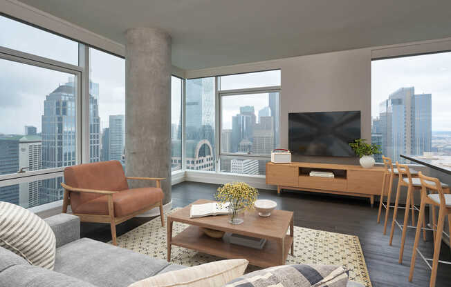 Living Room with Hard Surface Flooring