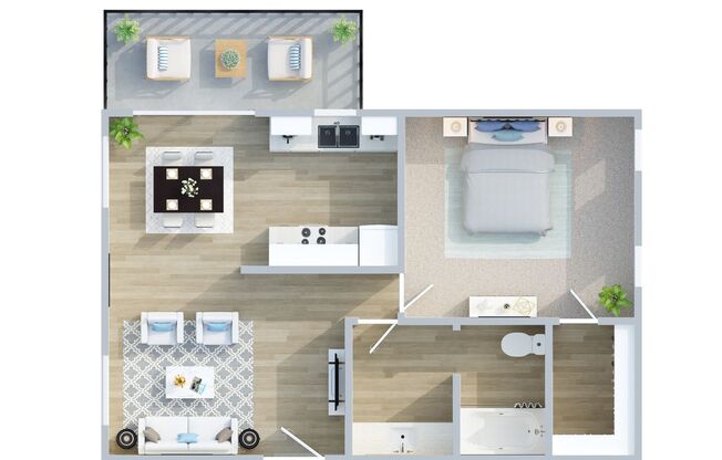 1 bed, 1 bath, 600 sqft, $1,425, Unit 1445 MEN-09