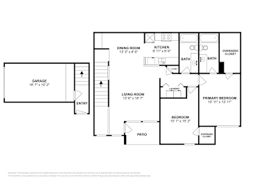 2 beds, 2 baths, 1,077 sqft, $1,597