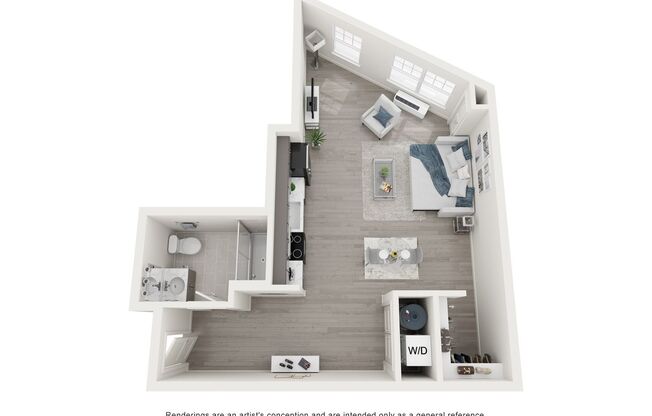 Studio, 1 bath, 636 sqft, $1,867, Unit 320