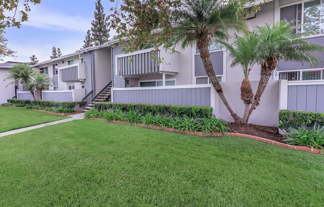 a large lawn in front of a house