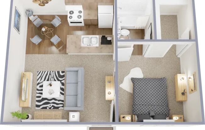 1 bed, 1 bath, 472 sqft, $995, Unit 410
