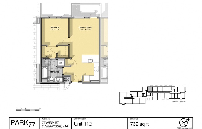 1 bed, 1 bath, 739 sqft, $3,350