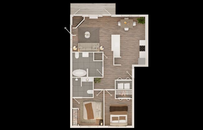 2 beds, 2 baths, 850 sqft, $1,685, Unit F304