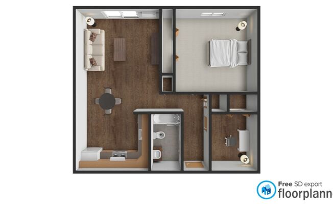 1 bed, 1 bath, 680 sqft, $925, Unit 12