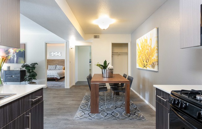 our apartments at the district feature a kitchen and dining room