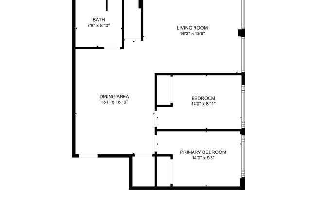 2 beds, 1 bath, 816 sqft, $895, Unit 22