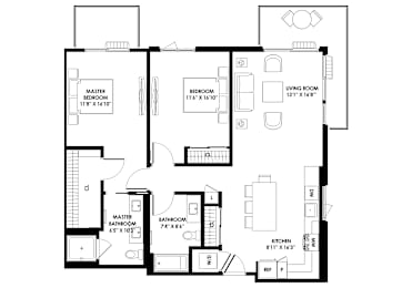 2 beds, 2 baths, 1,253 sqft, $4,265